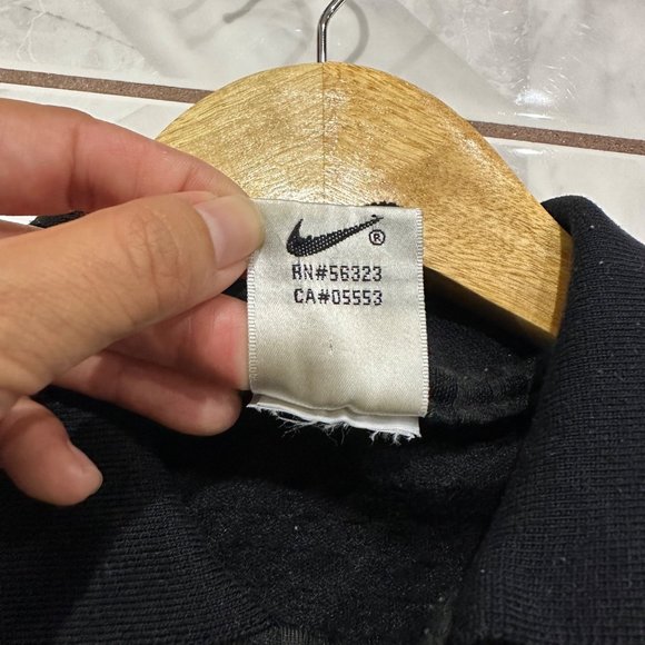 Vintage 90's Nike Black Polo Basketball Checkered Shirt Mens Size Large - Picture 9 of 9